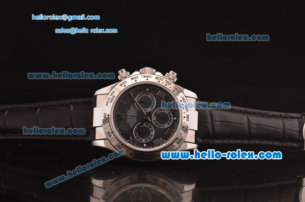 Rolex Daytona Swiss Valjoux 7750-SHG Automatic Movement Steel Case with Grey MOP Dial and Roman Numeral Markers - Click Image to Close